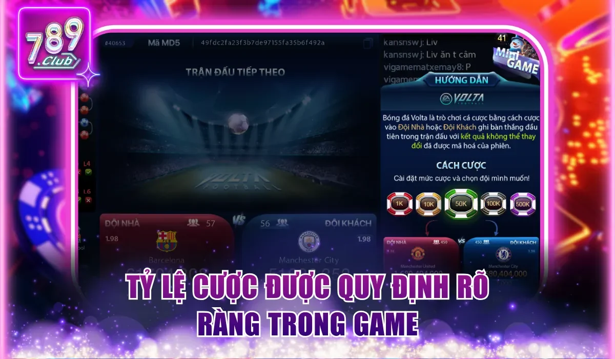 Tỷ lệ cược được quy định rõ ràng cho từng cửa 
